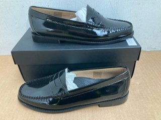 WOMENS WEEJUNS PENNY WHEEL BLACK LEATHER LOAFERS UK SIZE 8 - RRP:£150: LOCATION - F5