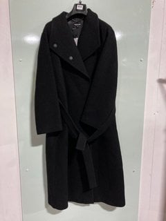 WOMENS WHISTLES MORGAN FUNNEL NECK COAT IN BLACK UK SIZE 16 - RRP:£329: LOCATION - F5