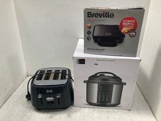 3 X ASSORTED KITCHEN ITEMS TO INCLUDE JOHN LEWIS & PARTNERS PRESSURE COOKER: LOCATION - F2