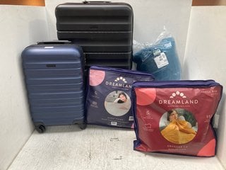 6 X ASSORTED HOUSEHOLD ITEMS TO INCLUDE DREAMLAND SLEEP TIGHT KING FLEECY MATTRESS WARMER: LOCATION - F2