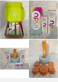 QTY OF ASSORTED INDU BEAUTY PRODUCTS TO INCLUDE INDU UNIVERSAL CREAM CLEANSER: LOCATION - E1