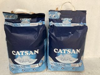 2 X CATSAN HYGIENE PLUS 20L CAT LITTER - BBE: 20/02/2029: LOCATION - E1