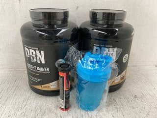 4 X ASSORTED HEALTH ITEMS TO INCLUDE PBN COOKIES AND CREAM WEIGHT GAINER: LOCATION - E2