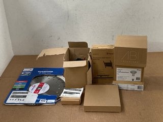 8 X ASSORTED HARDWARE ITEMS TO INCLUDE DIAMOND 300MM SAW BLADE (PLEASE NOTE: 18+YEARS ONLY. ID MAY BE REQUIRED): LOCATION - E3