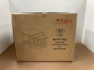 3 PIECE NEST OF TABLES IN CREAM: LOCATION - E3