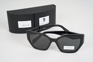 PRADA SPR19Z CAT EYE SUNGLASSES - BLACK/DARK GREY - RRP £243: LOCATION - BOOTH