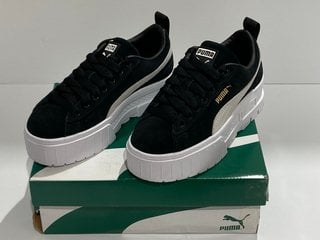 PUMA WOMEN'S MAYZE TRAINERS - PUMA BLACK/PUMA WHITE - UK 3 - RRP £90: LOCATION - LUXURY