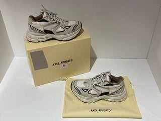 AXEL ARIGATO WOMEN'S MARATHON CHUNKY RUNNING STYLE TRAINERS - BEIGE/DARK GREY - UK 4 - RRP £305: LOCATION - LUXURY