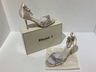 DUNE WOMEN'S MORELLA SATIN HEELED SANDALS - IVORY - UK 8 - RRP £185: LOCATION - LUXURY