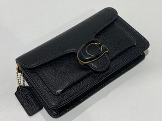 COACH WOMEN'S POLISHED PEBBLE TABBY WRISTLET BAG - B4/BLACK - RRP £250: LOCATION - LUXURY