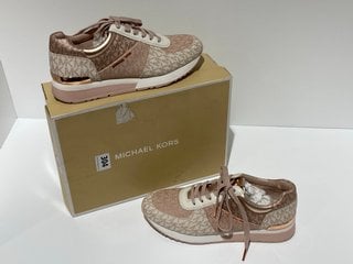 MICHAEL KORS ALLIE TRAINERS IN ROSE GOLD - UK SIZE 9 - RRP £170: LOCATION - LUXURY