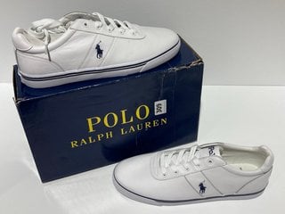 POLO RALPH LAUREN HANFORD TRAINERS IN WHITE/NAVY - UK SIZE 11 - RRP £95: LOCATION - LUXURY