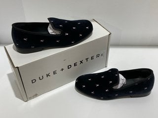 DUKE + DEXTER X PLAYBOY MEN'S DUKE PLAYBOY LOAFERS - BLACK - UK 8 - RRP £220: LOCATION - LUXURY