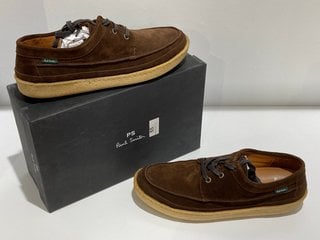 PS PAUL SMITH MEN'S BENCE SUEDE CASUAL SHOES - DARK BROWN - UK 10 - RRP £195: LOCATION - LUXURY