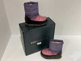 EMU AUSTRALIA TODDLERS' TARLO WATERPROOF ADVENTURER BOOT - GRAPE - UK 8 TODDLER - RRP £79: LOCATION - LUXURY