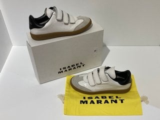 ISABEL MARANT WOMEN'S BETH LEATHER TRIPLE STRAP TRAINERS - WHITE - UK 5 - RRP £295: LOCATION - LUXURY