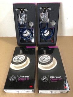 2 X LITTMANN CLASSIC III STETHOSCOPES IN BLUE- £89 EACH: LOCATION - PB