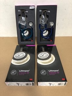 2 X LITTMANN CLASSIC III STETHOSCOPES IN AQUA/BLUE - £89 EACH: LOCATION - PB