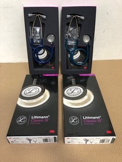 2 X LITTMANN CLASSIC III STETHOSCOPES IN AQUA/BLUE - £89 EACH: LOCATION - PB