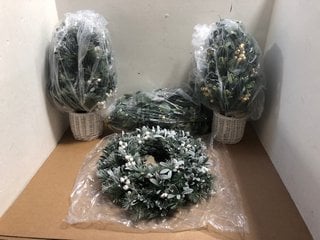 3 X K BY KELLY HOPPEN CHOICE OF PRE-LIT GREENERY CHRISTMAS DECORATIONS: LOCATION - AR4