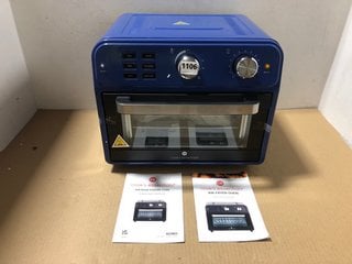 COOKS ESSENTIALS AIR FRYER OVEN IN BLUE: LOCATION - AR8