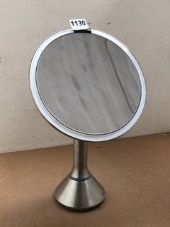 SIMPLEHUMAN 20CM SENSOR MIRROR IN BRUSHED STAINLESS STEEL - RRP £199: LOCATION - AR9