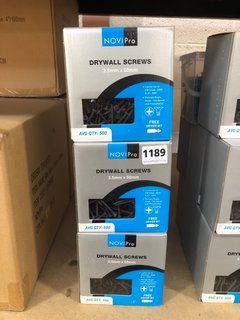 9 X BOXES OF NOVIPRO DRYWALL SCREWS 3.5MM X 50MM: LOCATION - AR16