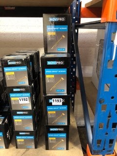 10 X BOXES OF NOVIPRO SPEED DRIVE SCREWS SIZE 5 X 70MM: LOCATION - AR16