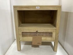 NKUKU KANZ MANGO WOOD BEDSIDE TABLE IN NATURAL - RRP £280