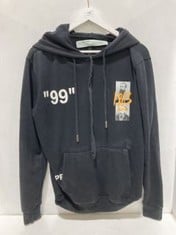 OFF-WHITE ADULTS HOODIE IN BLACK - SIZE SMALL