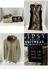 2 X ASSORTED WOMENS CLOTHING TO INCLUDE KAREN MILLEN LEOPARD PRINT DRESS IN SIZE UK14