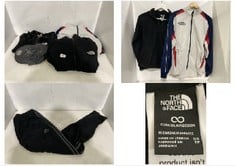 5 X ASSORTED ADULTS CLOTHING TO INCLIUDE THE NORTH FACE WOMENS GLACIER 1/4 ZIP FLEECE IN BLACK SIZE XS