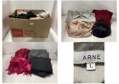 APPROX 30 X ASSORTED ADULTS CLOTHING TO INCLUDE ARNE MENS ZIP UP JACKET IN STONE SIZE LARGE