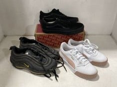 3 X ASSORTED ADULTS FOOTWEAR TO INCLUDE VANS UNISEX OLD SKOOL BLACK/BLACK SIZE UK 5.5