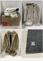 5 X ASSORTED ADULTS COATS/JACKETS TO INCLUDE BRAVE SOUL WOMENS FUR HOODED MID LENGTH COAT IN CREAM SIZE XL