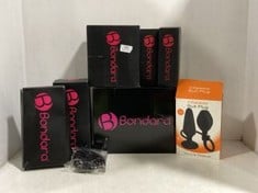 7 X ASSORTED ADULTS TOYS TO INCLUDE INFLATABLE LARGE BUTT PLUG IN BLACK (18+ PROOF OF ID)