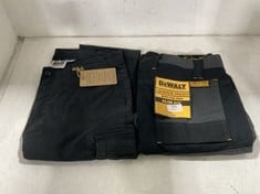 2 X ASSORTED MENS WORK TROUSERS TO INCLUDE DEWALT FAIRHAVEN TROUSER IN GREY SIZE W36 L29