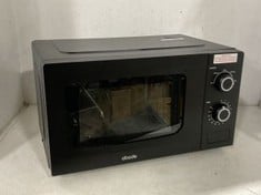 ABODE 20 LITRE BLACK MANUAL MICROWAVE - MODEL NO. AMM2001B-M