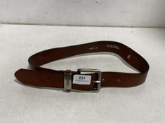 DIESEL MENS LEATHER BELT IN BROWN SIZE 38