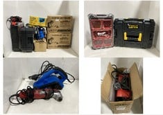 QTY OF ASSORTED TOOLS TO INCLUDE MILWAUKEE TOOL BOX & INVERTER WELDING MACHINE