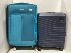 2 X SUITCASES TO INCLUDE SAMSONITE CABIN STRICT SPINNER SUITCASE IN NAVY & SKYLARK SPINNER SUITCASE IN TEAL SIZE MEDIUM