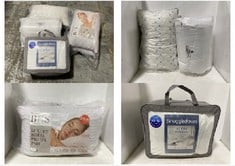 QTY OF ASSORTED BEDDING ITEMS TO INCLUDE SNUGGLEDOWN HOTEL COLLECTION SUPERKING DUVET 13.5 TOG