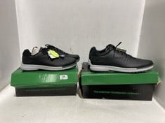 2 X ASSORTED ADULTS SKETCHERS TO INCLUDE GO GOLF TEMPO GF WATERPROOF SHOES IN BLACK SIZE UK 11