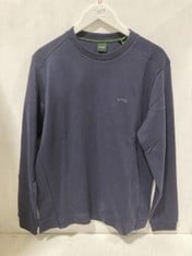 HUGO BOSS MENS SALBO SWEATSHIRT IN NAVY SIZE MEDIUM RRP £129