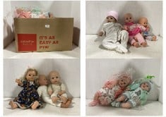 QTY OF ASSORTED CHILDRENS REALISTIC BABY DOLLS TO INCLUDE BIBI DOLL