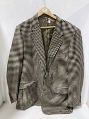 CORNELIANI PURE CASHMERE MOTIF BLAZER IN COLOUR CREAM/NAVY/BROWN