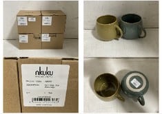 4 X BOXES OF ASSORTED NKUKU MUGS TO INCLUDE NKUKU KALINI MUGS IN BLUE