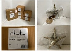 6 X ASSORTED NKUKU ITEMS TO INCLUDE NKUKU BETINI BAUBLES IN GOLD