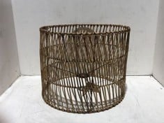 NKUKU BANSO WICKER LAMPSHADE- NATURAL- MEDIUM-LARGE 25 X 30CM