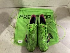 ADIDAS PREDATOR FOOTBALL BOOTS IN NEON GREEN/PINK SIZE UK 11.5